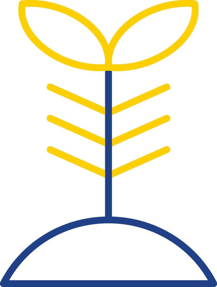 Plant Line Two Colour Icon Design vector