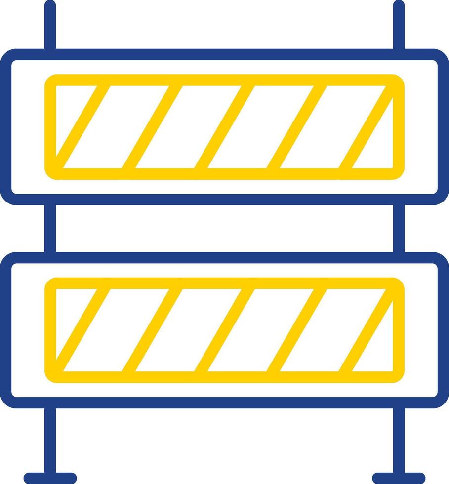 Barrier Line Two Colour Icon Design vector