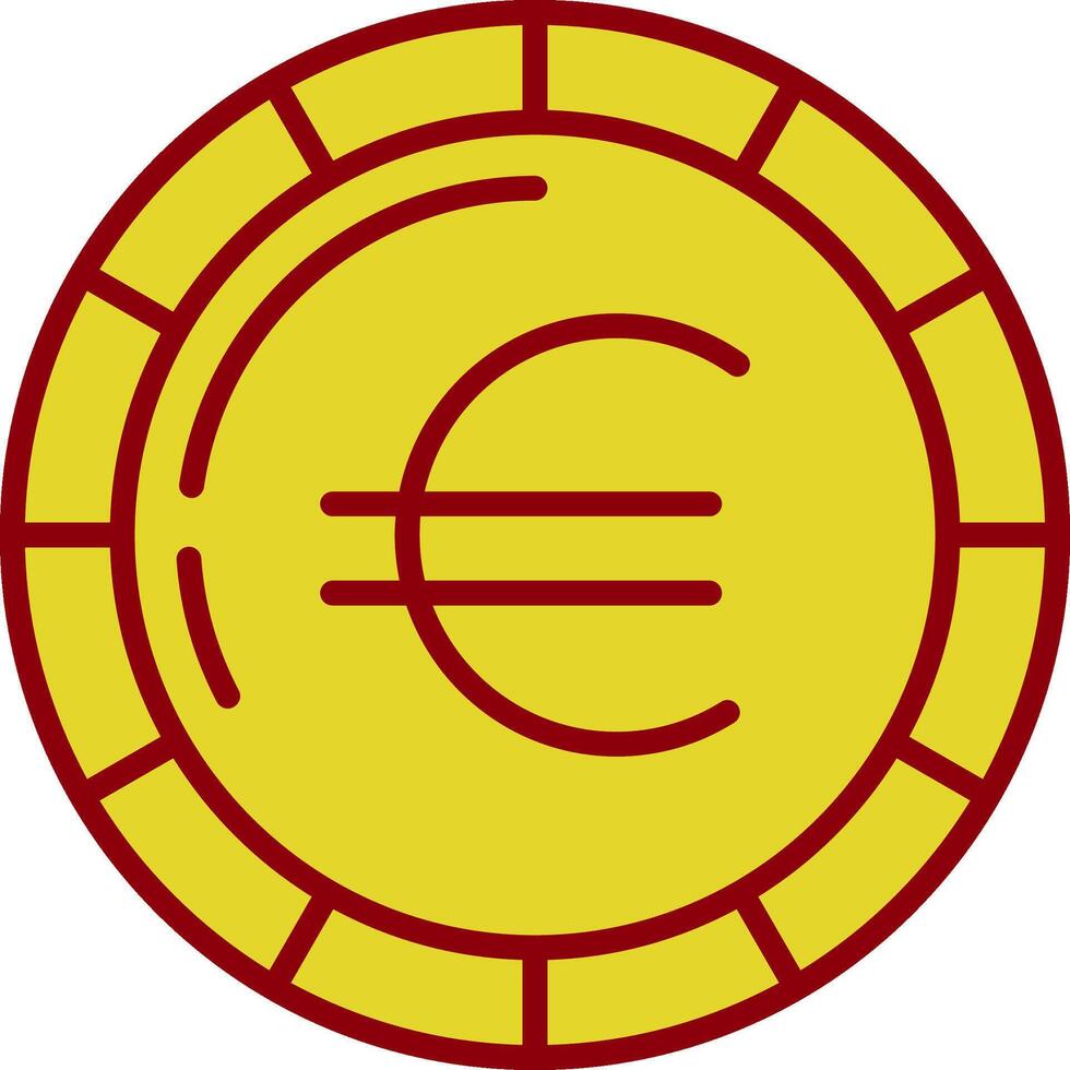 Euro Coin Vintage Icon Design vector