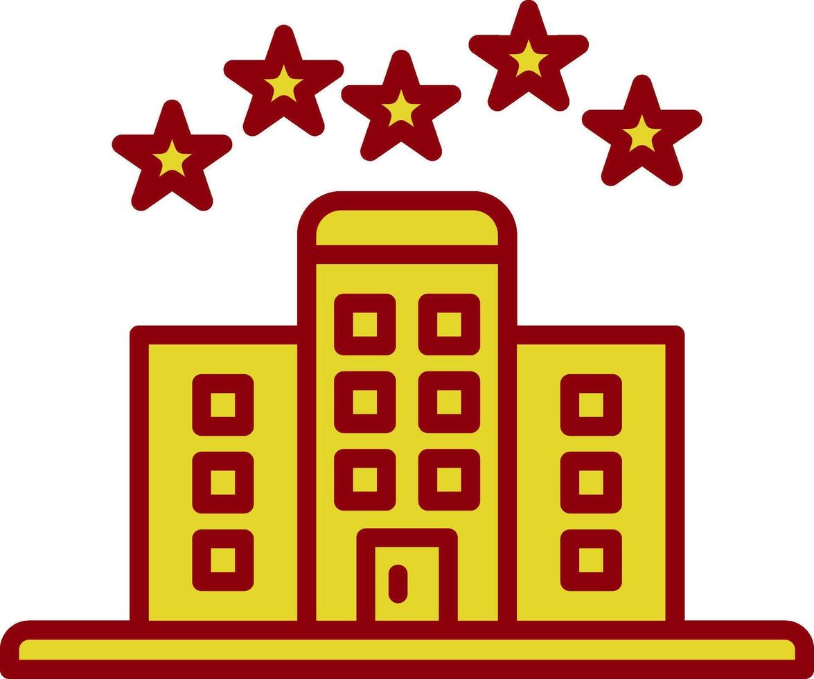 5 5 estrellas hotel Clásico icono diseño vector