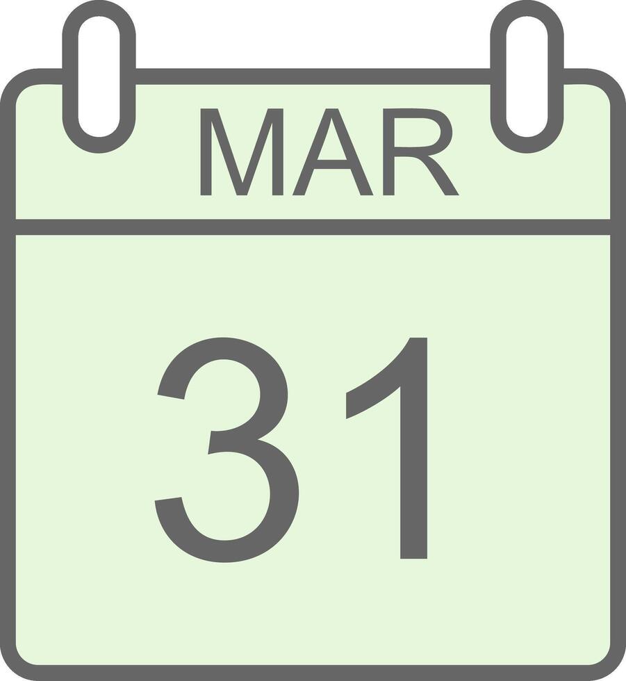March Fillay Icon Design vector
