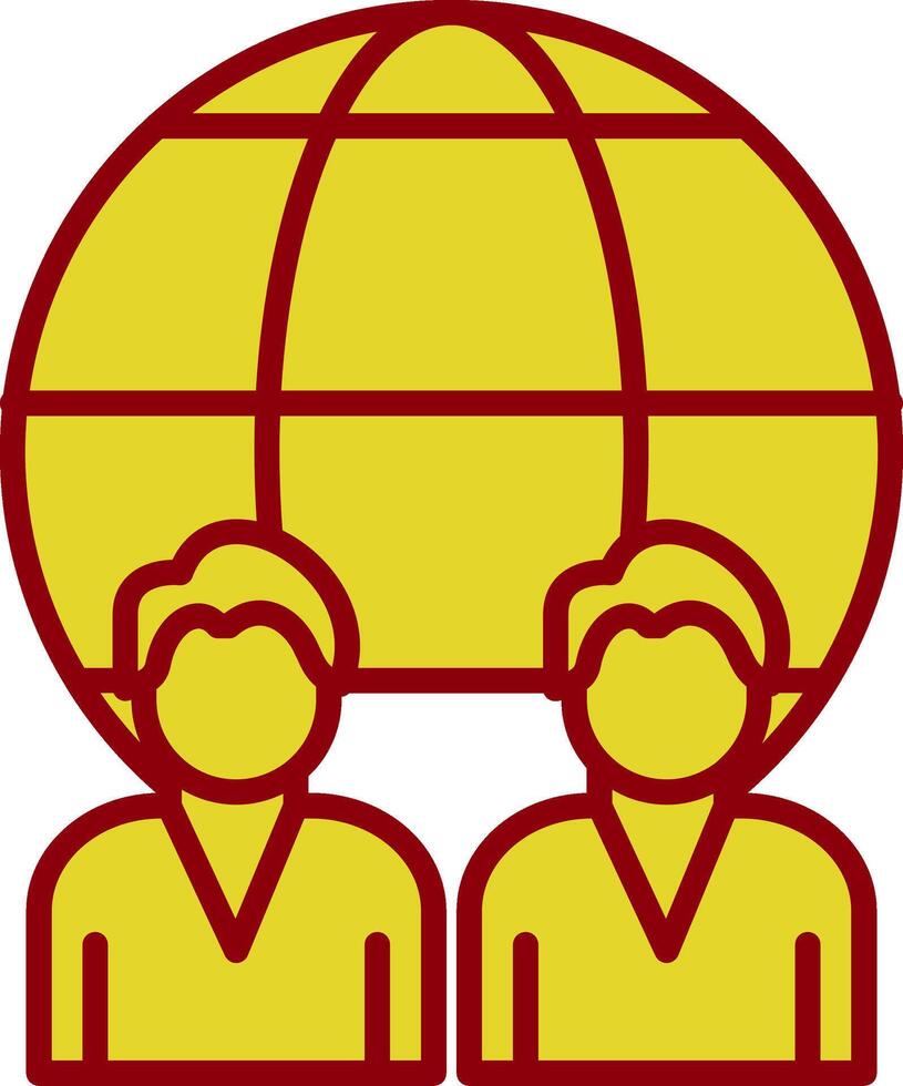 Global Management Vintage Icon Design vector
