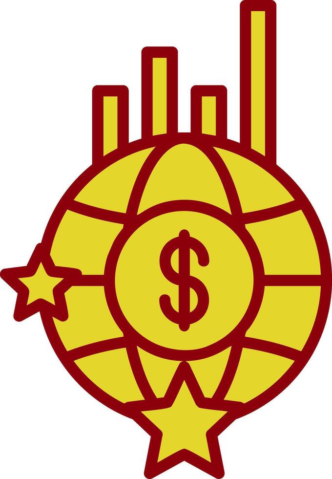 Global Economics Vintage Icon Design vector