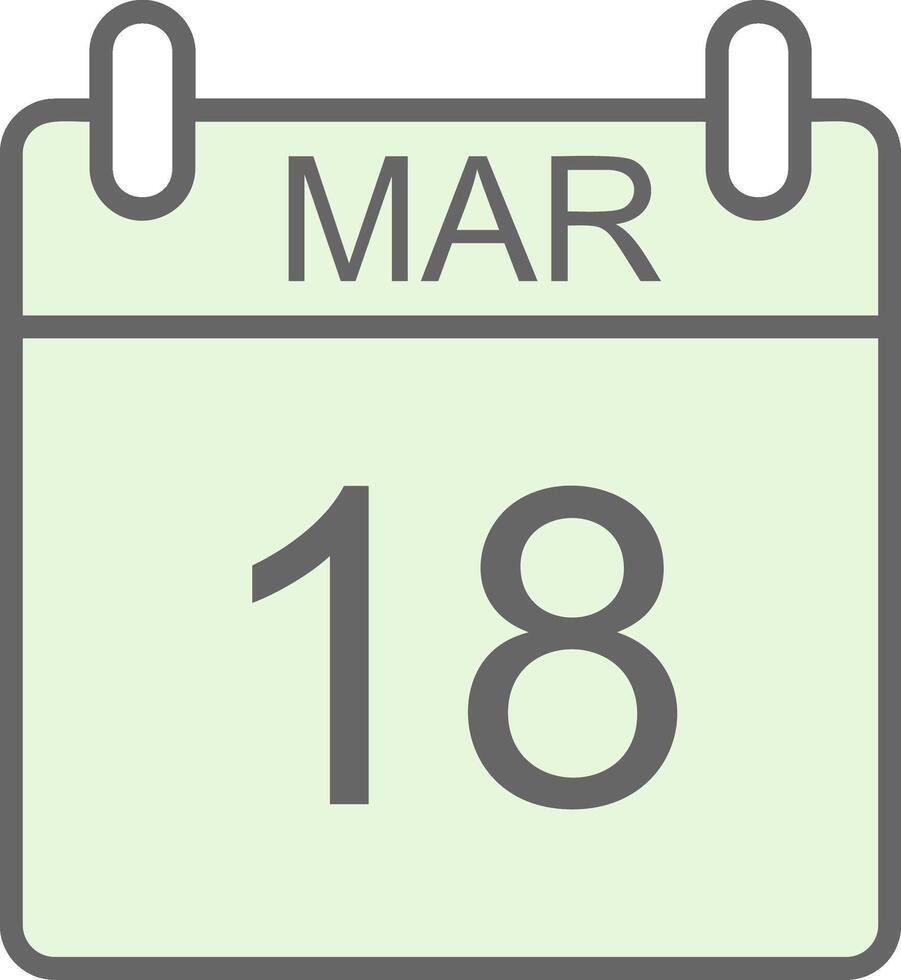 March Fillay Icon Design vector