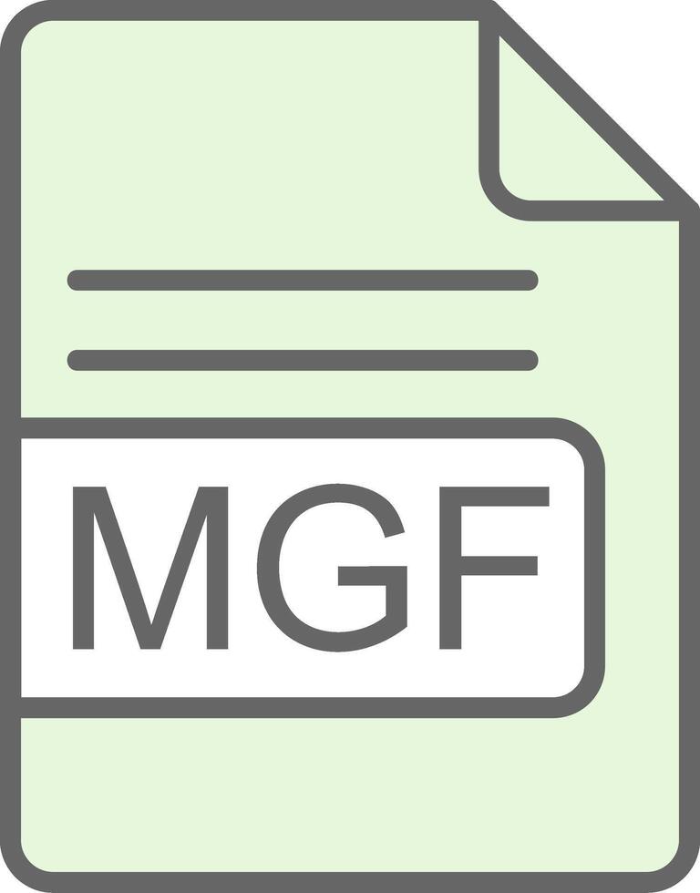 MGF File Format Fillay Icon Design vector