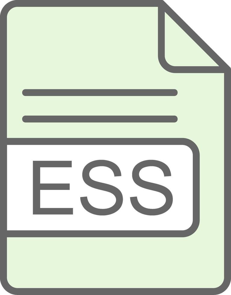 ESS File Format Fillay Icon Design vector