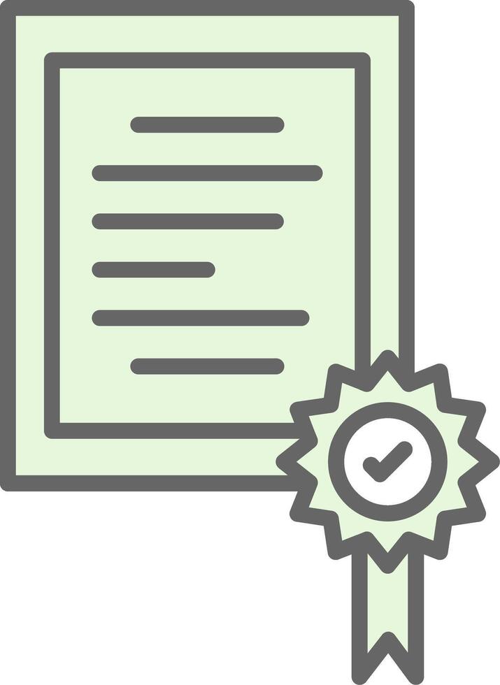 Certificate Fillay Icon Design vector