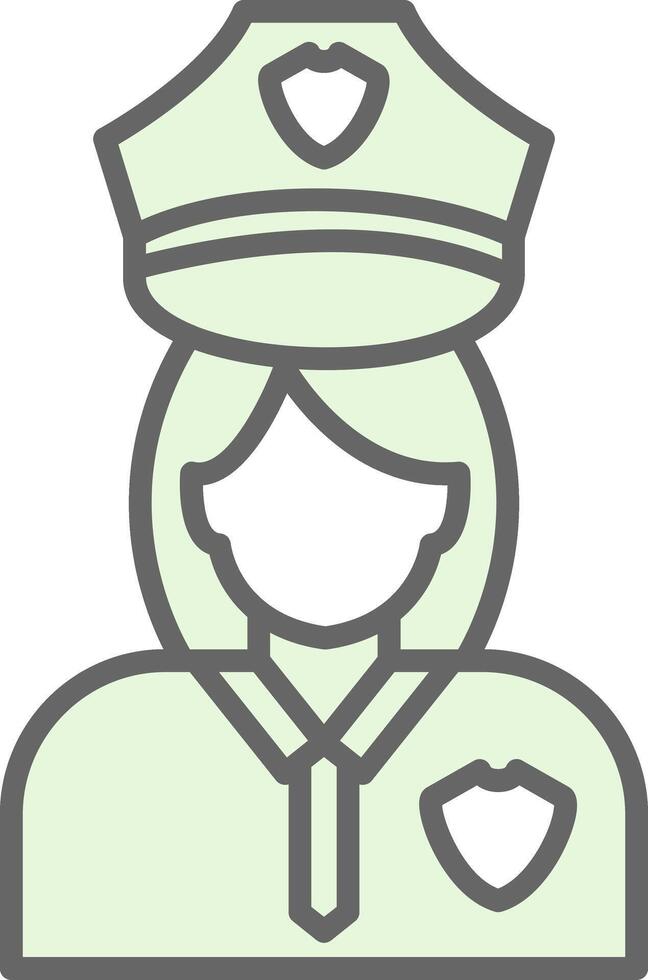 Police Woman Fillay Icon Design vector