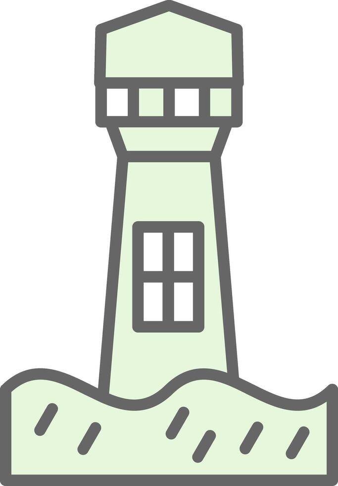 Lighthouse Fillay Icon Design vector