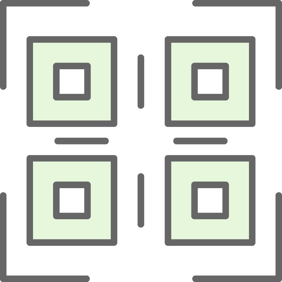 Qr Code Fillay Icon Design vector