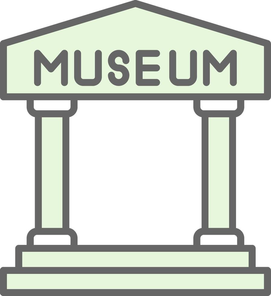 museo relleno icono diseño vector