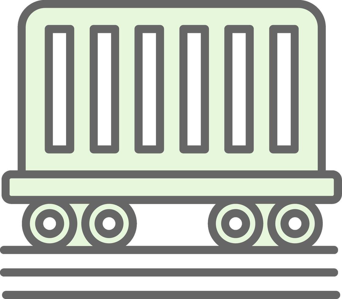 Train Container Fillay Icon Design vector