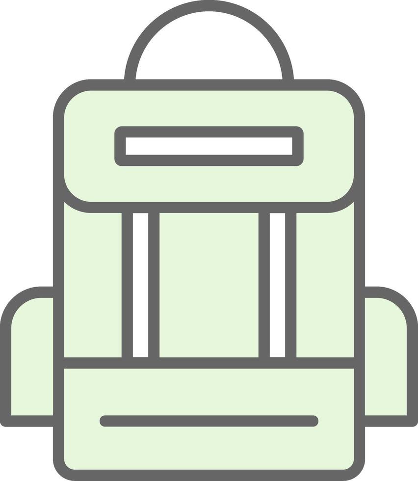 Backpack Fillay Icon Design vector
