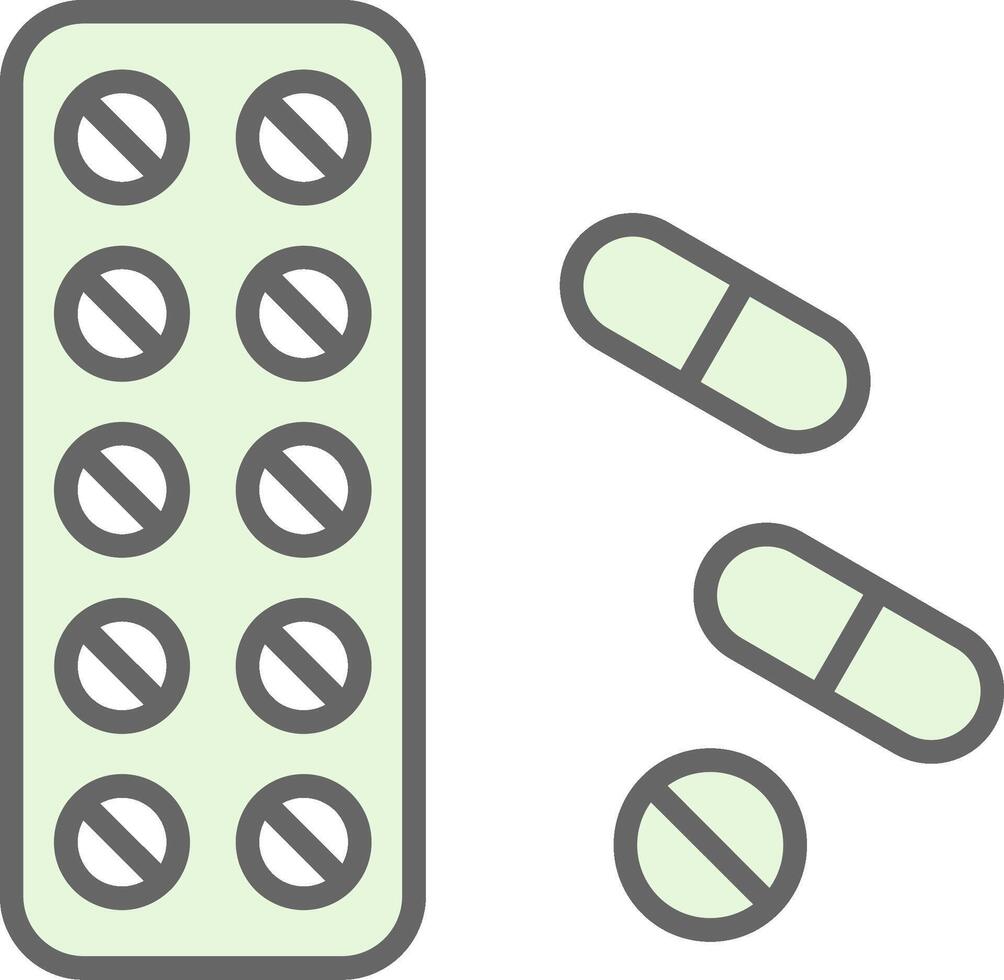 Pills Fillay Icon Design vector