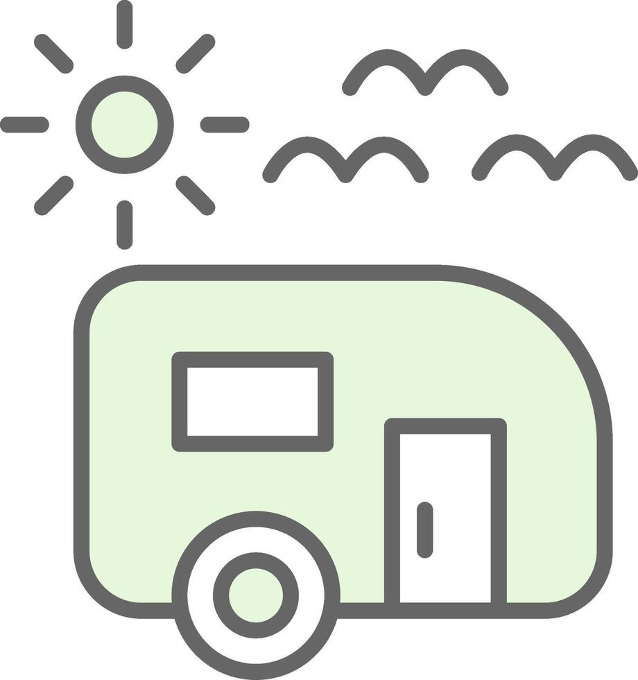 Trailer park Fillay Icon Design vector