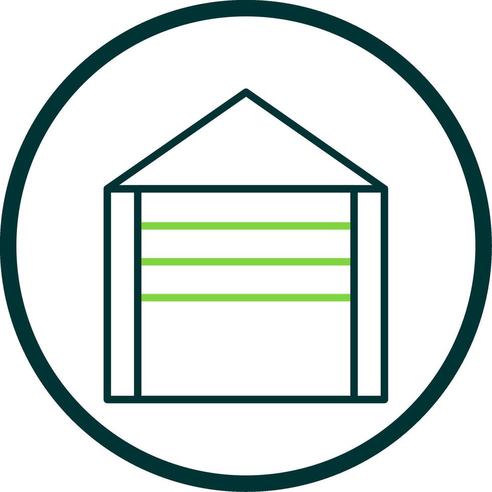 Garage Line Circle Icon Design vector