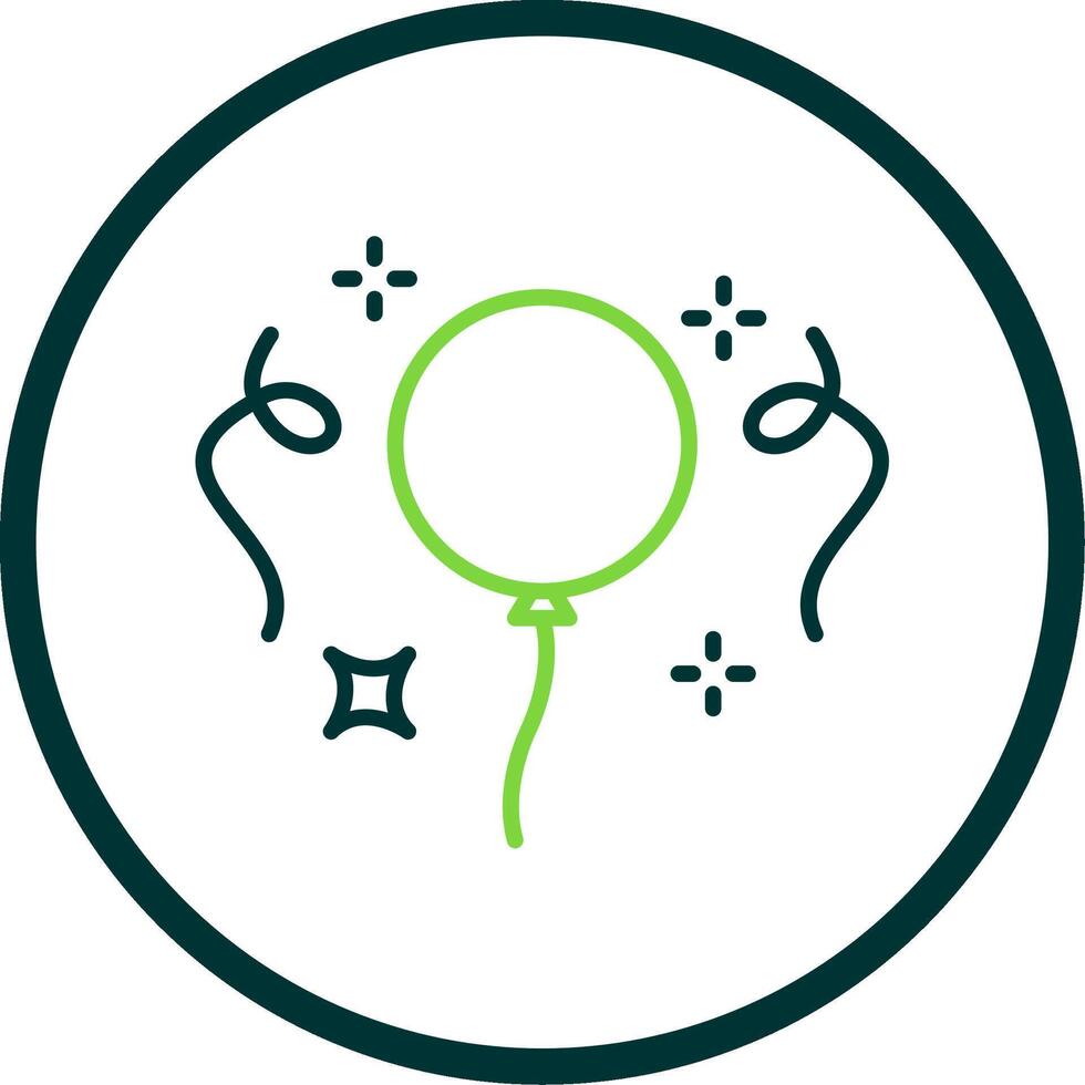 Balloons Line Circle Icon Design vector
