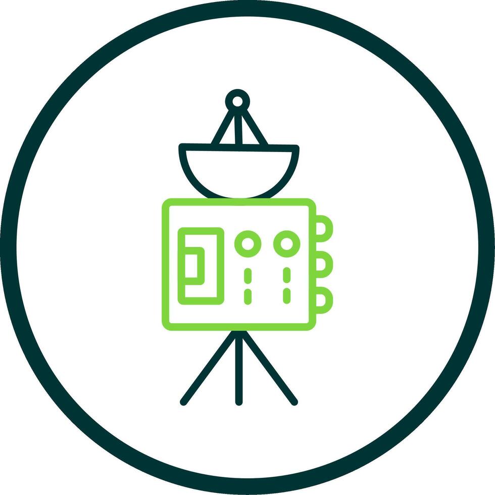 Probe Line Circle Icon Design vector