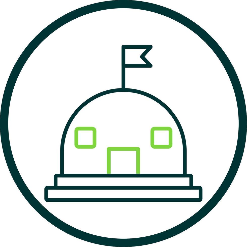 Base Line Circle Icon Design vector