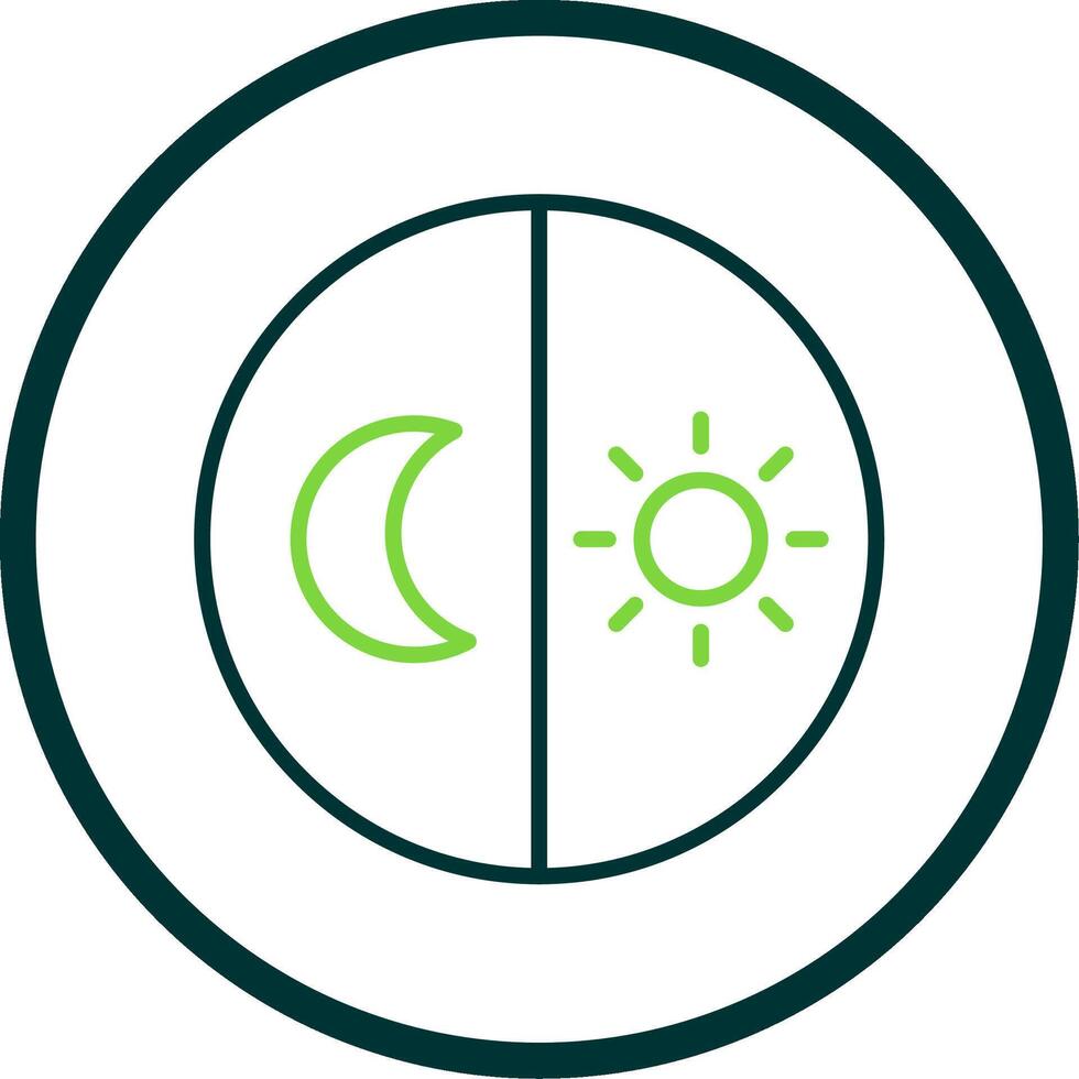 Day And Night free Line Circle Icon Design vector