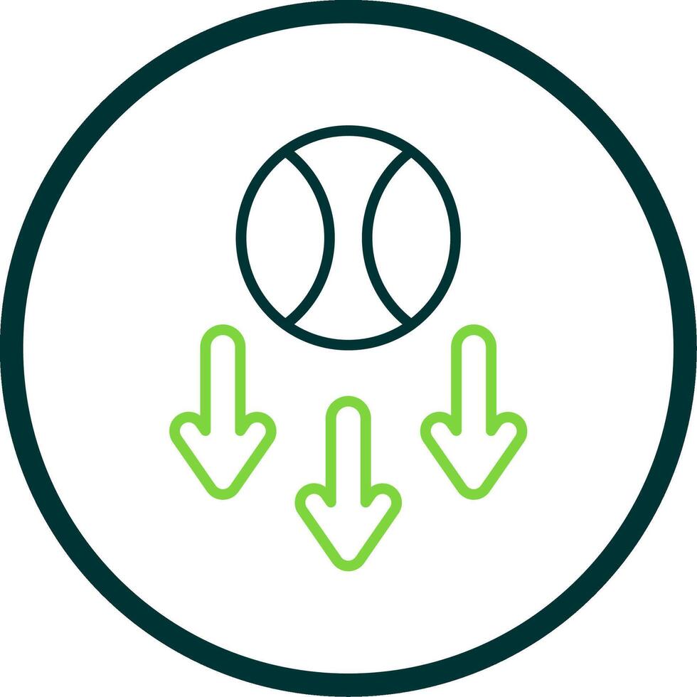 Gravity Line Circle Icon Design vector