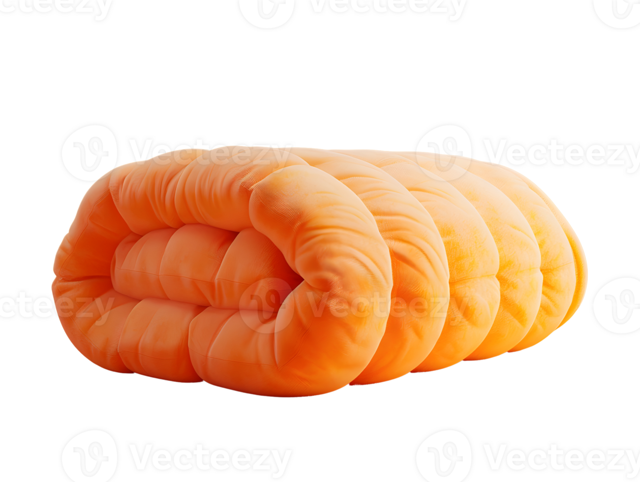 Orange en train de dormir sac couverture, 3d illustration élément png