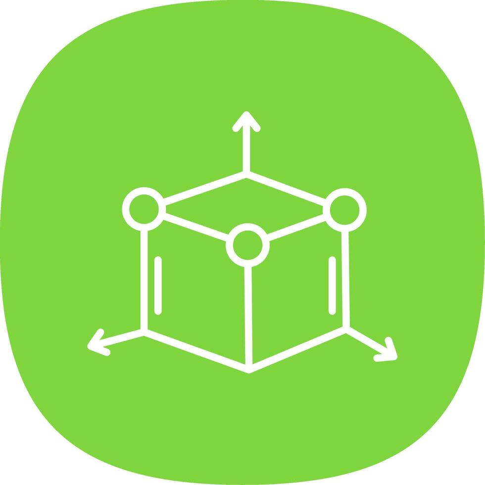 3d Modeling Line Curve Icon Design vector