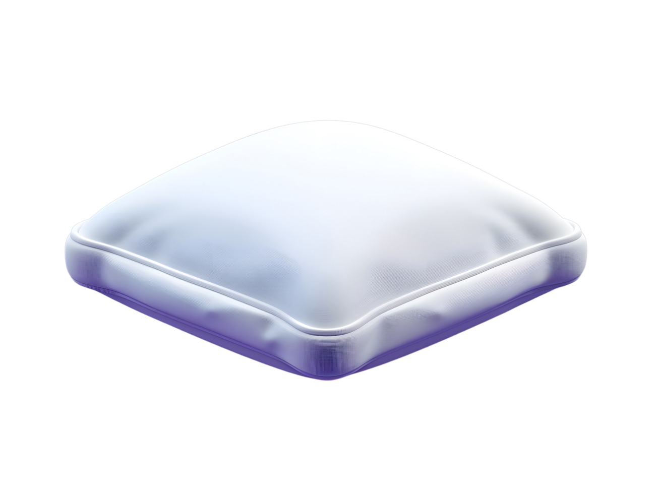 smooth plain white pillow, 3d illustration element png