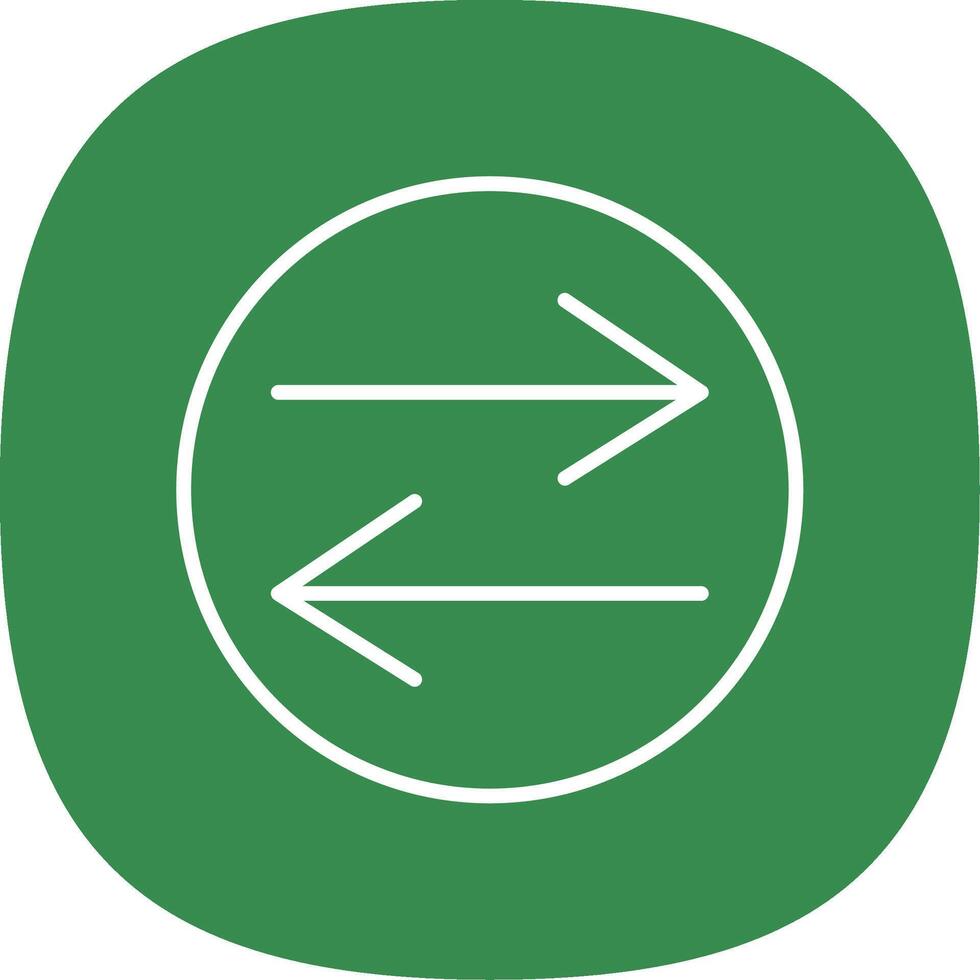 Swap Line Curve Icon Design vector