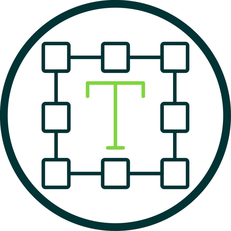 Typographic Line Circle Icon Design vector