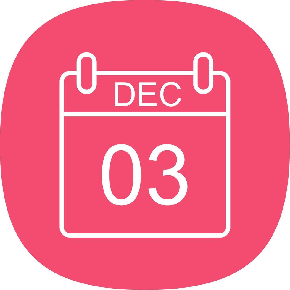 December Line Curve Icon Design vector