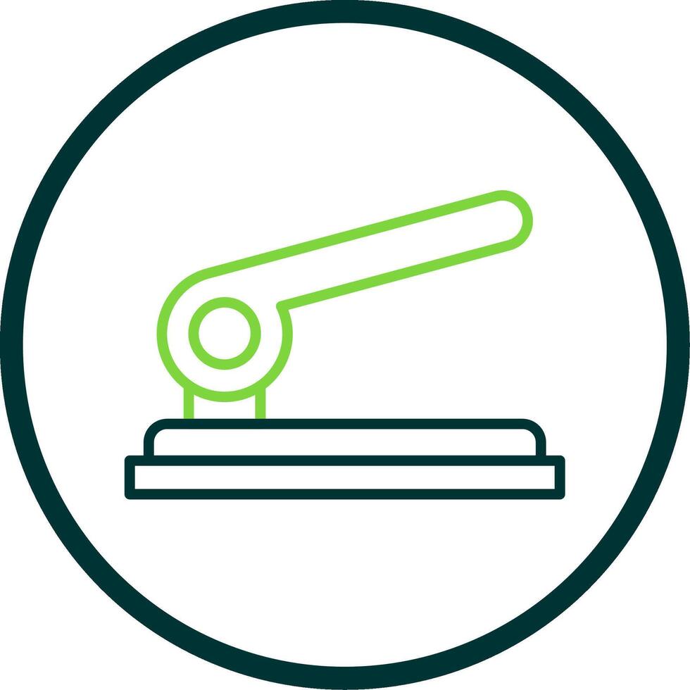 Hole Punch Line Circle Icon Design vector
