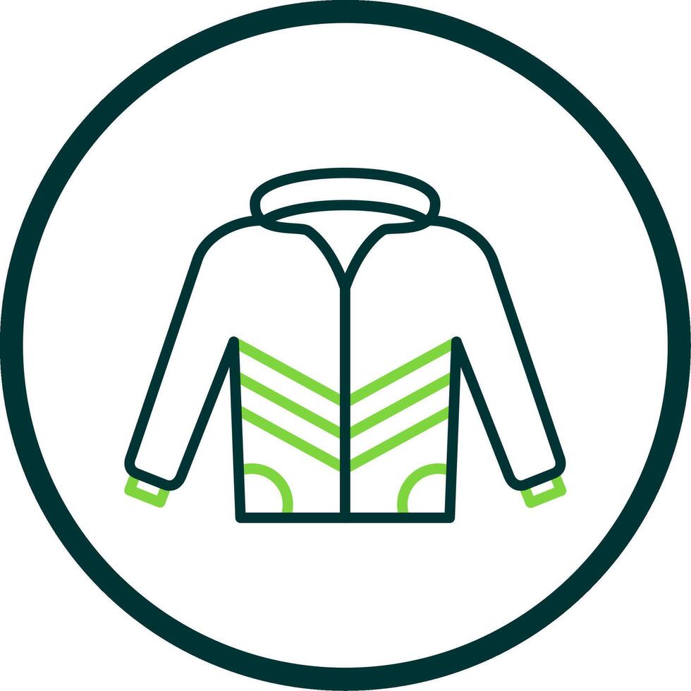 Coat Line Circle Icon Design vector