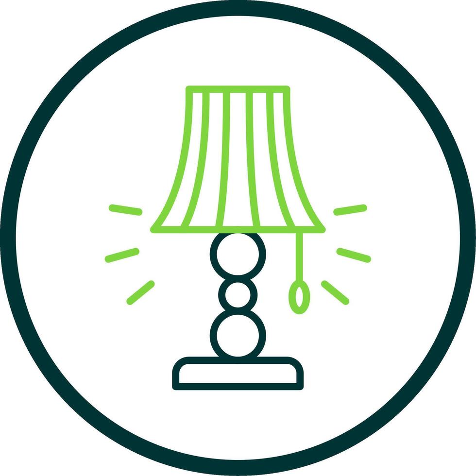 lámpara línea circulo icono diseño vector
