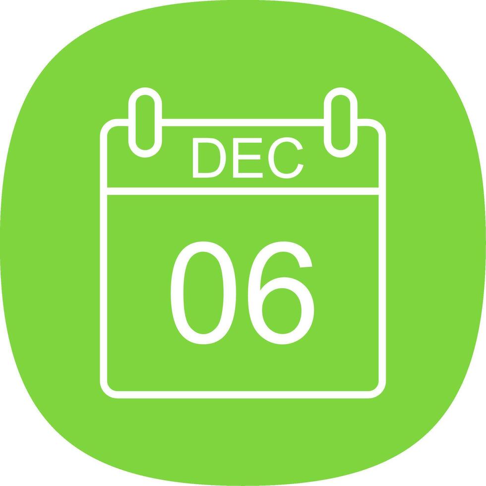 December Line Curve Icon Design vector