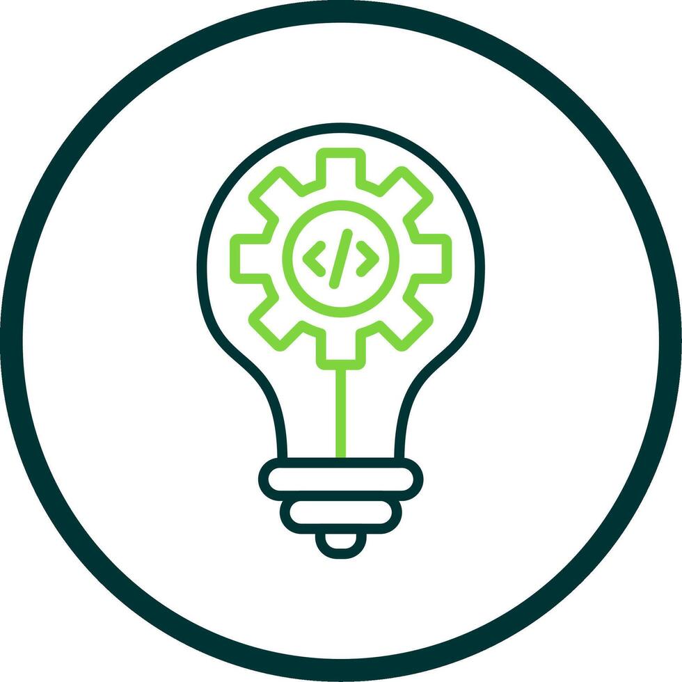 Idea Line Circle Icon Design vector