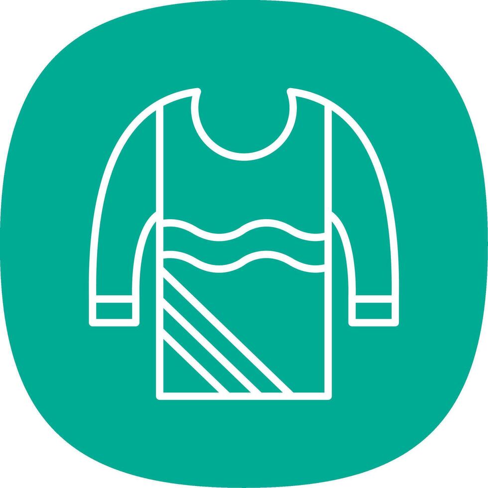 Sweater Line Curve Icon Design vector