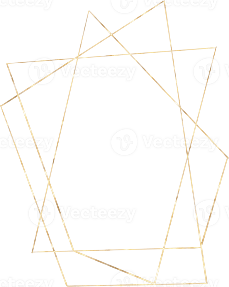 Gold Geometrical Frame png