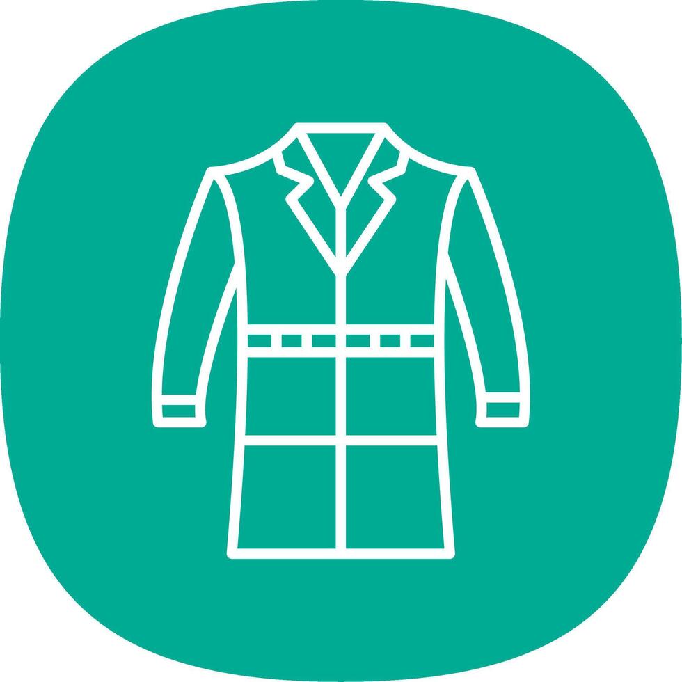 Coat Line Curve Icon Design vector