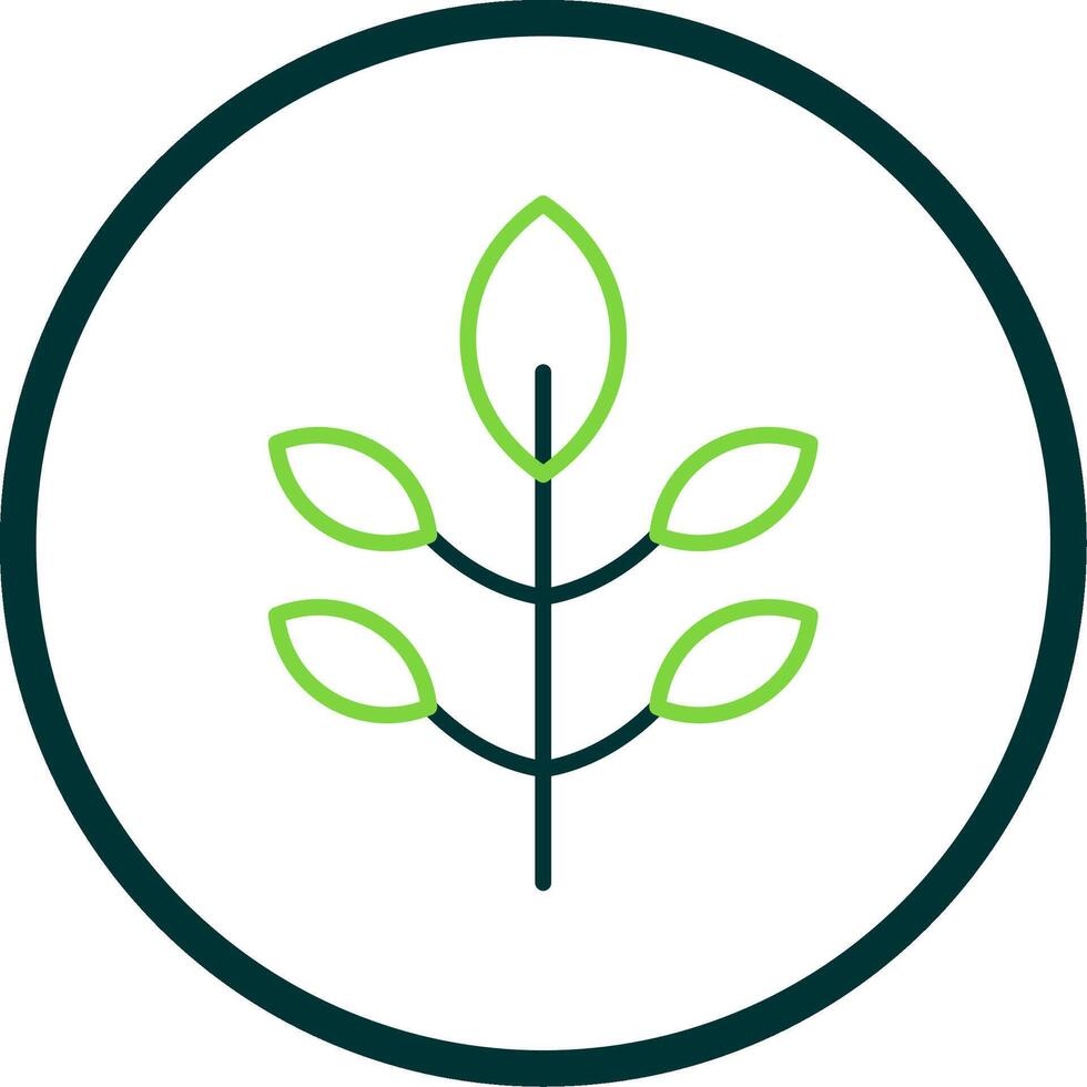 Plant Line Circle Icon Design vector