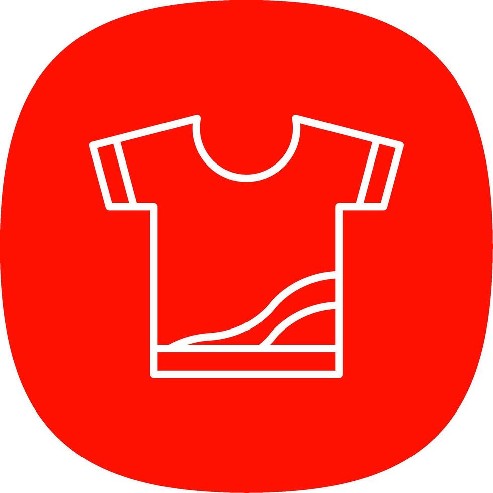 Shirt Line Curve Icon Design vector