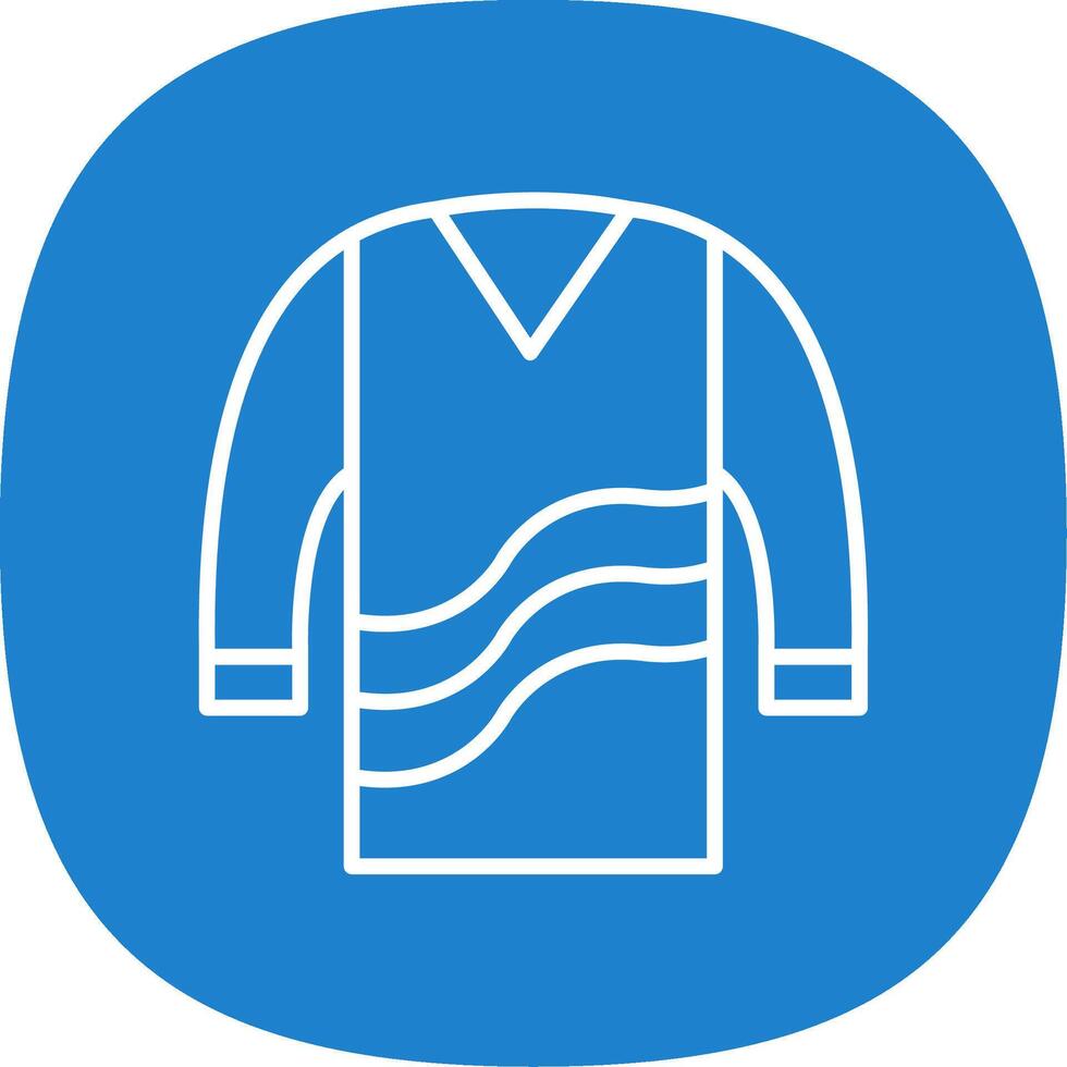 Sweater Line Curve Icon Design vector