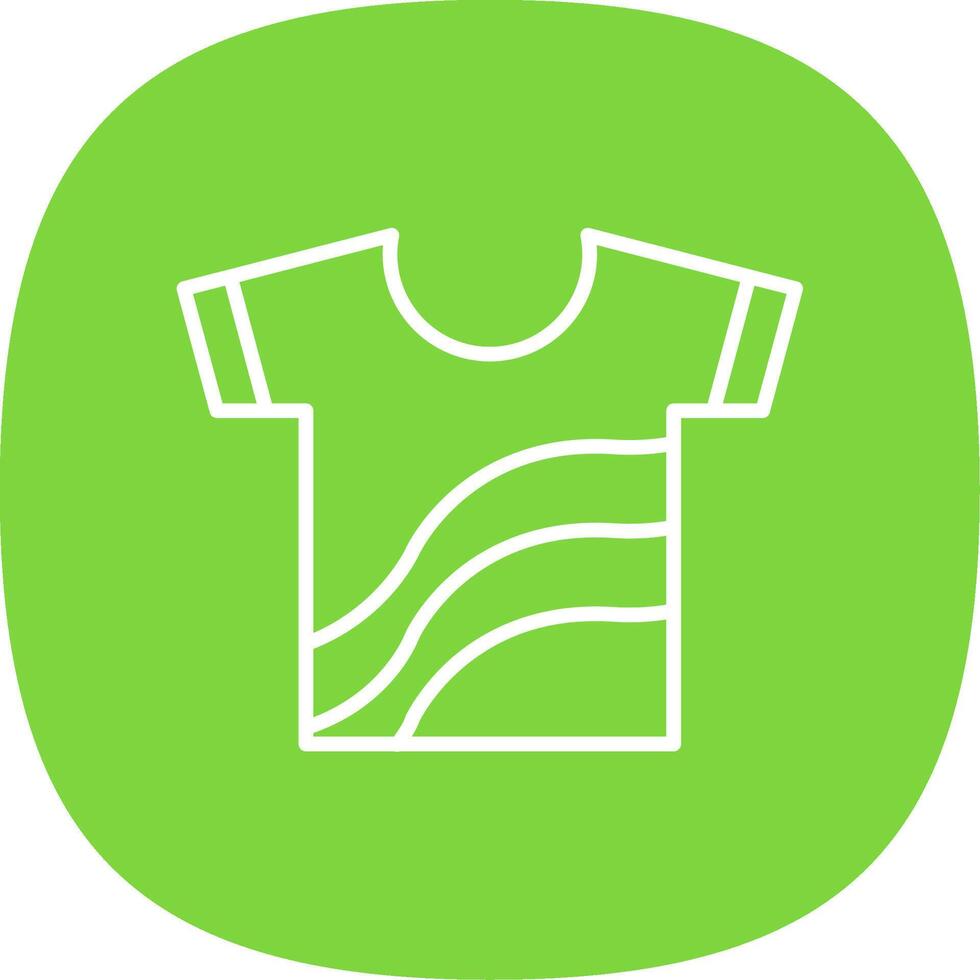 Shirt Line Curve Icon Design vector