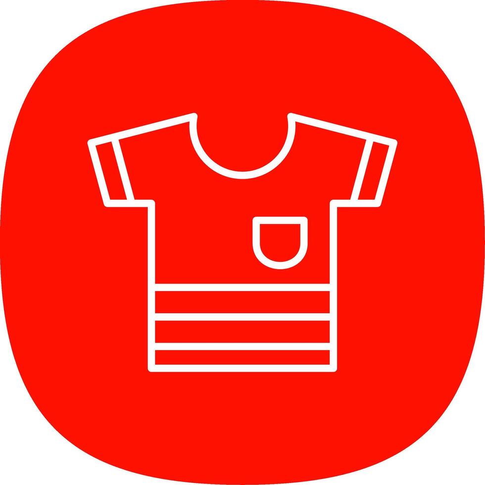 Shirt Line Curve Icon Design vector