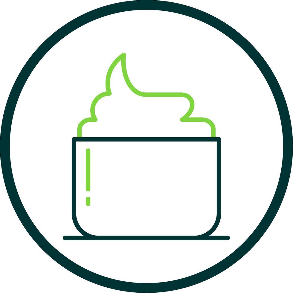 Hair Mask Line Circle Icon Design vector