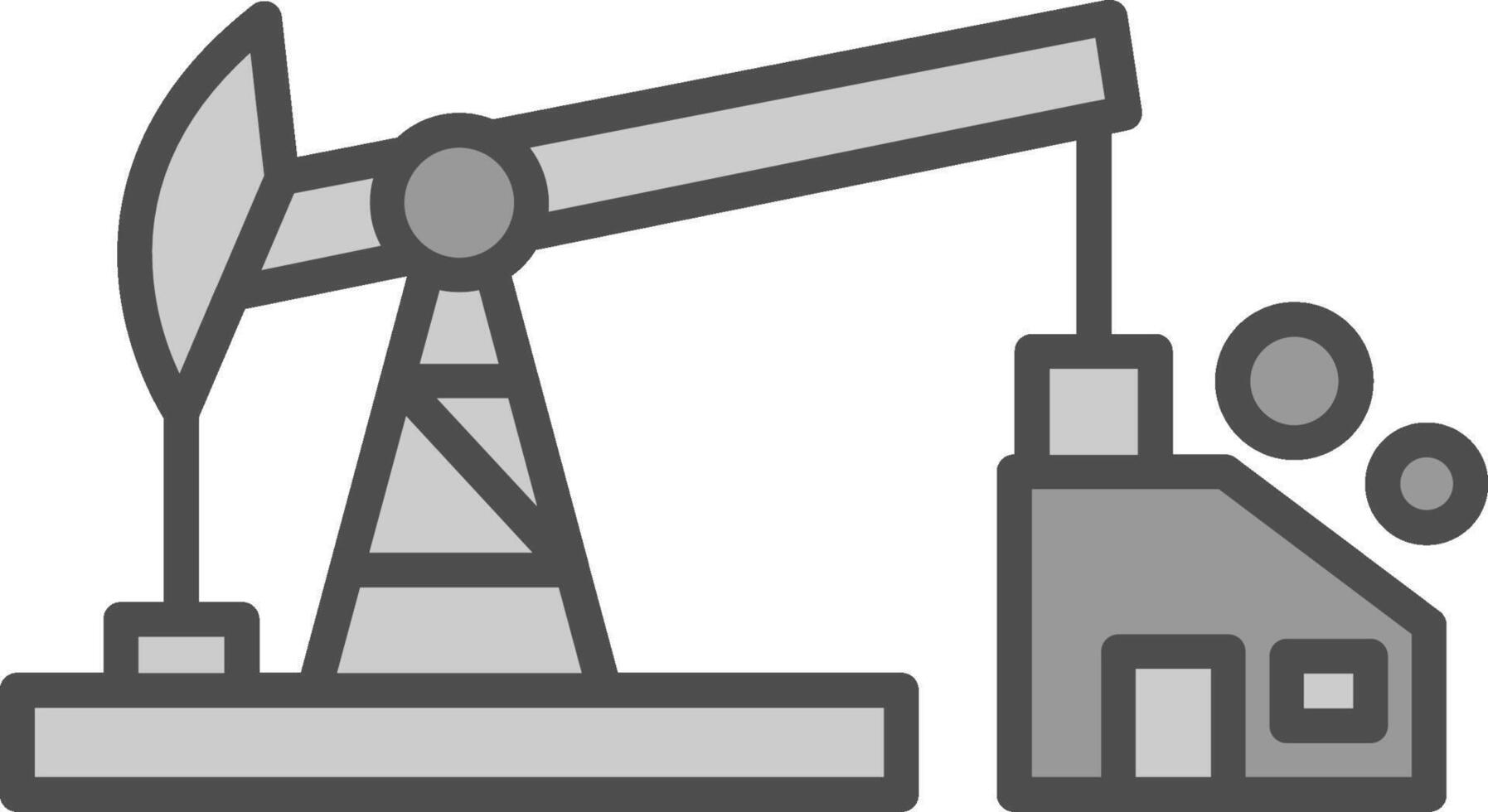 Oil Pump Line Filled Greyscale Icon Design vector