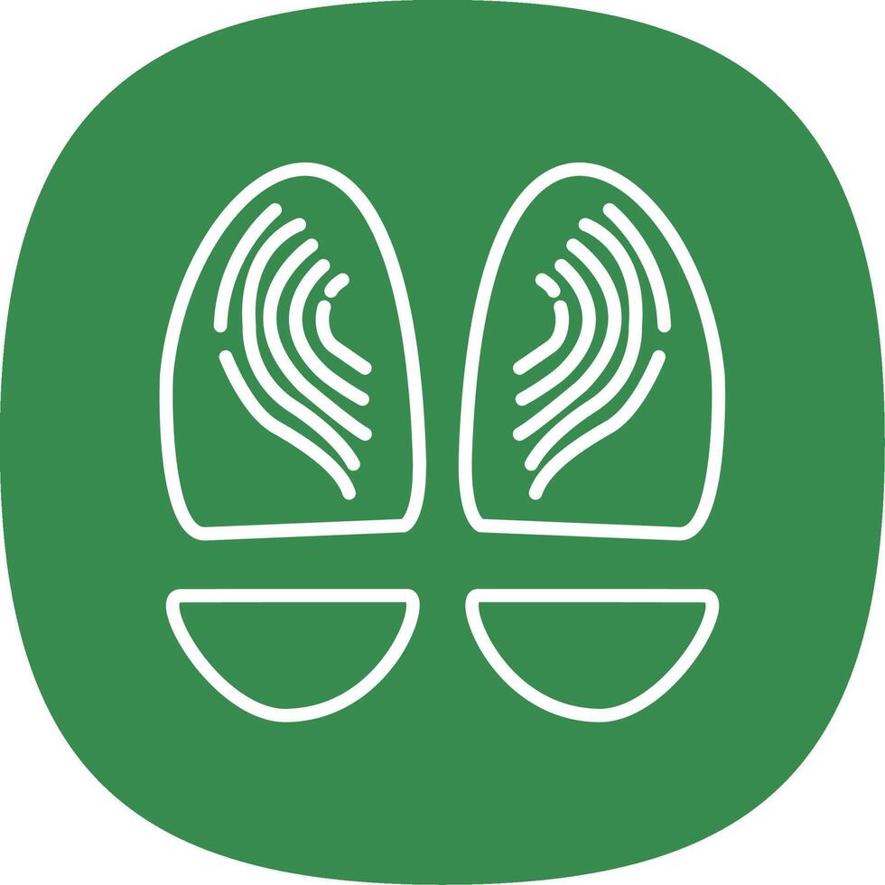 Footprint Line Curve Icon Design vector