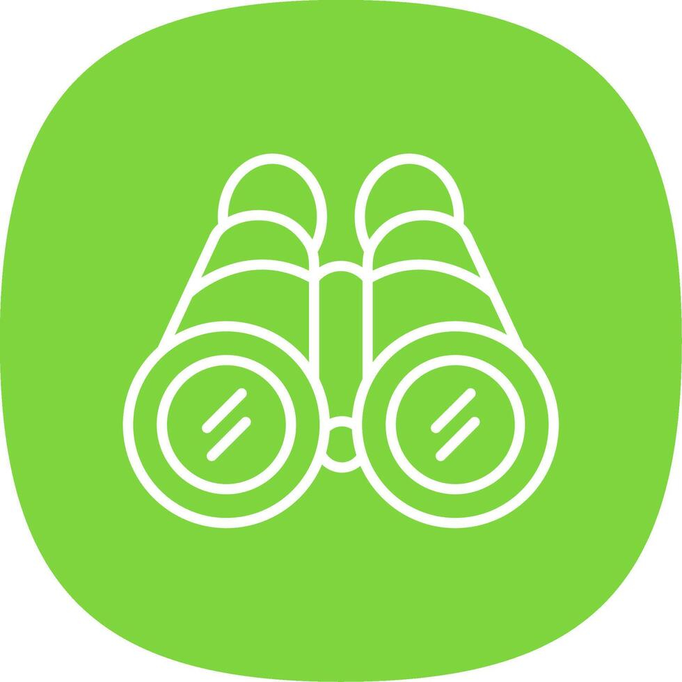 Biniculars Line Curve Icon Design vector
