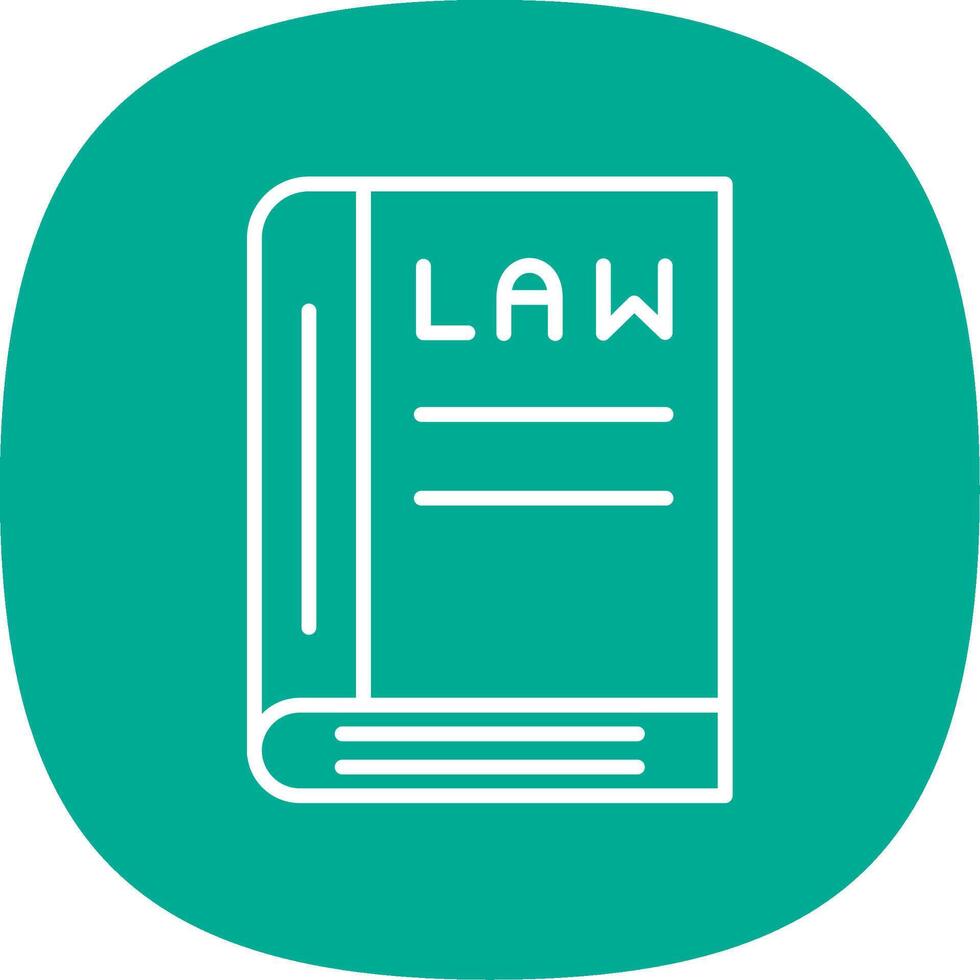 Law Book Line Curve Icon Design vector