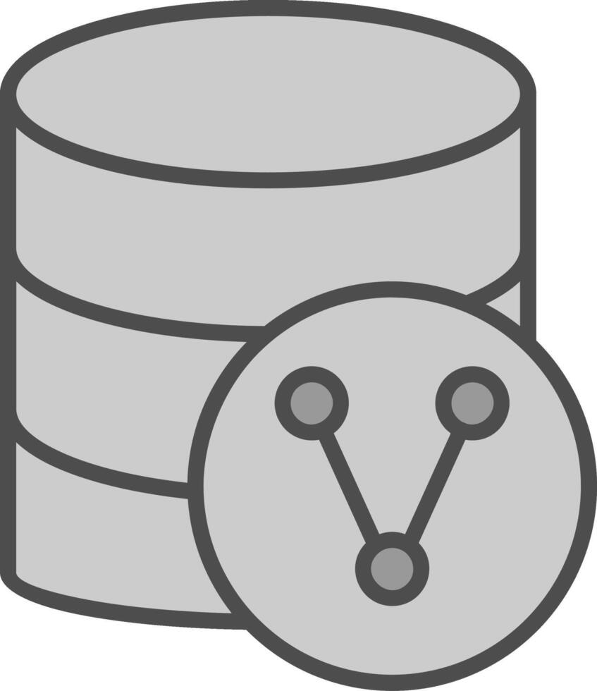 Database Sharing Line Filled Greyscale Icon Design vector